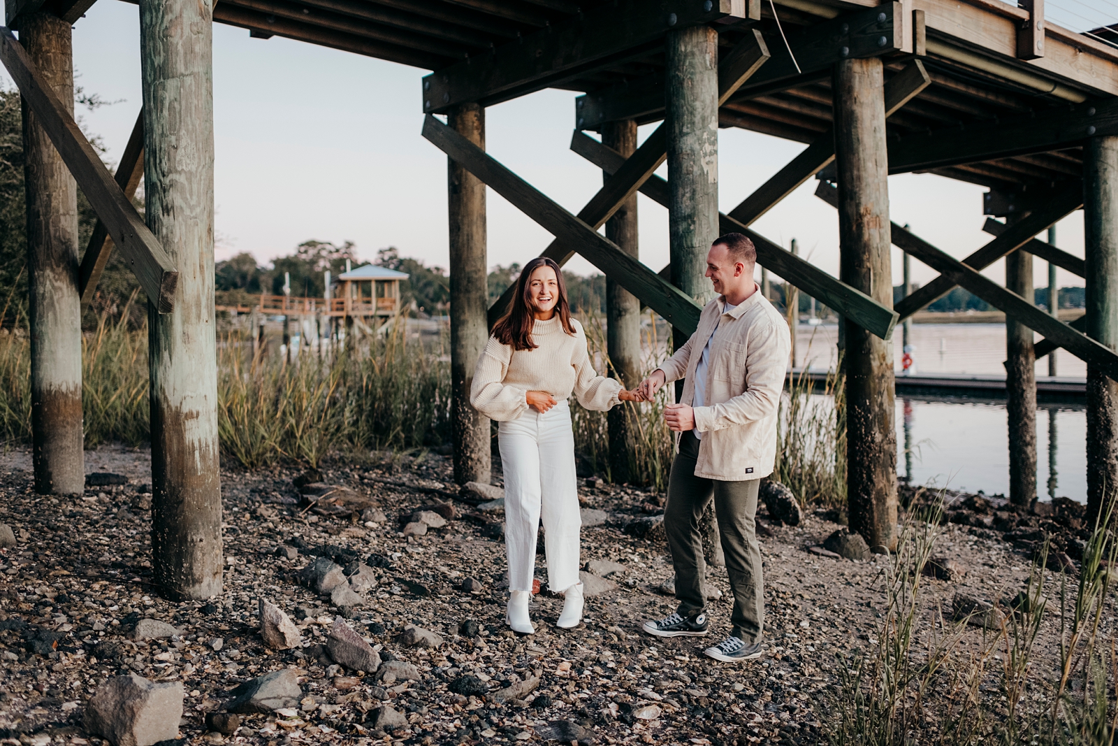 Engagement Photos on pier