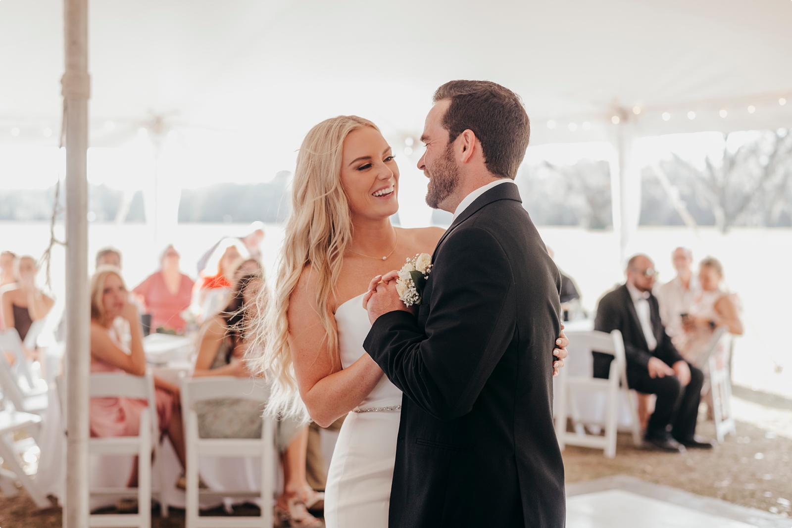 first dance at Agapae Oaks Wedding reception